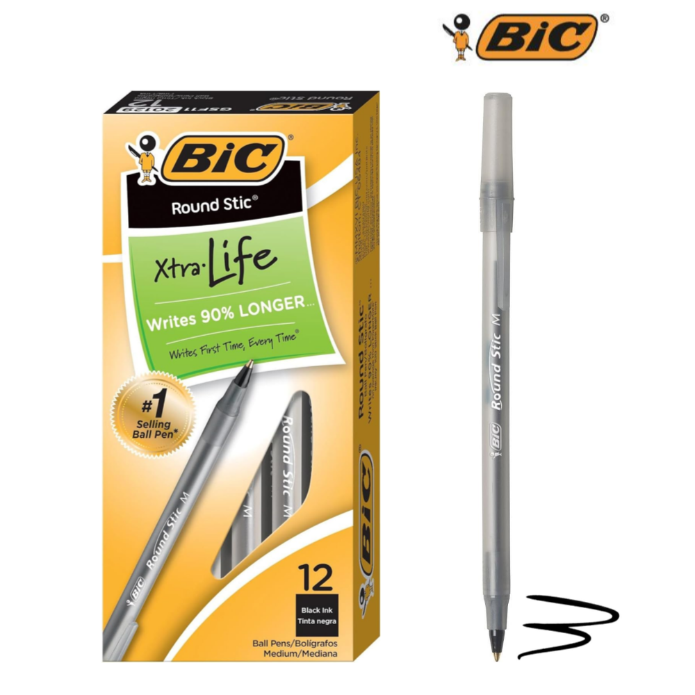 BIC 빅 라운드 스틱 볼펜 (1.0mm) 12개입 박스상품 12,800원