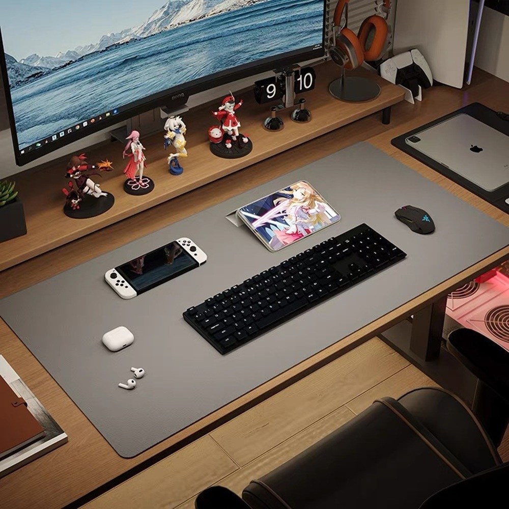 감성작가 가죽 데스크매트 사무용품 데스커 책상패드 보호 매트 덮개 방수패드 책상깔판, 다크 그레이 12,000원