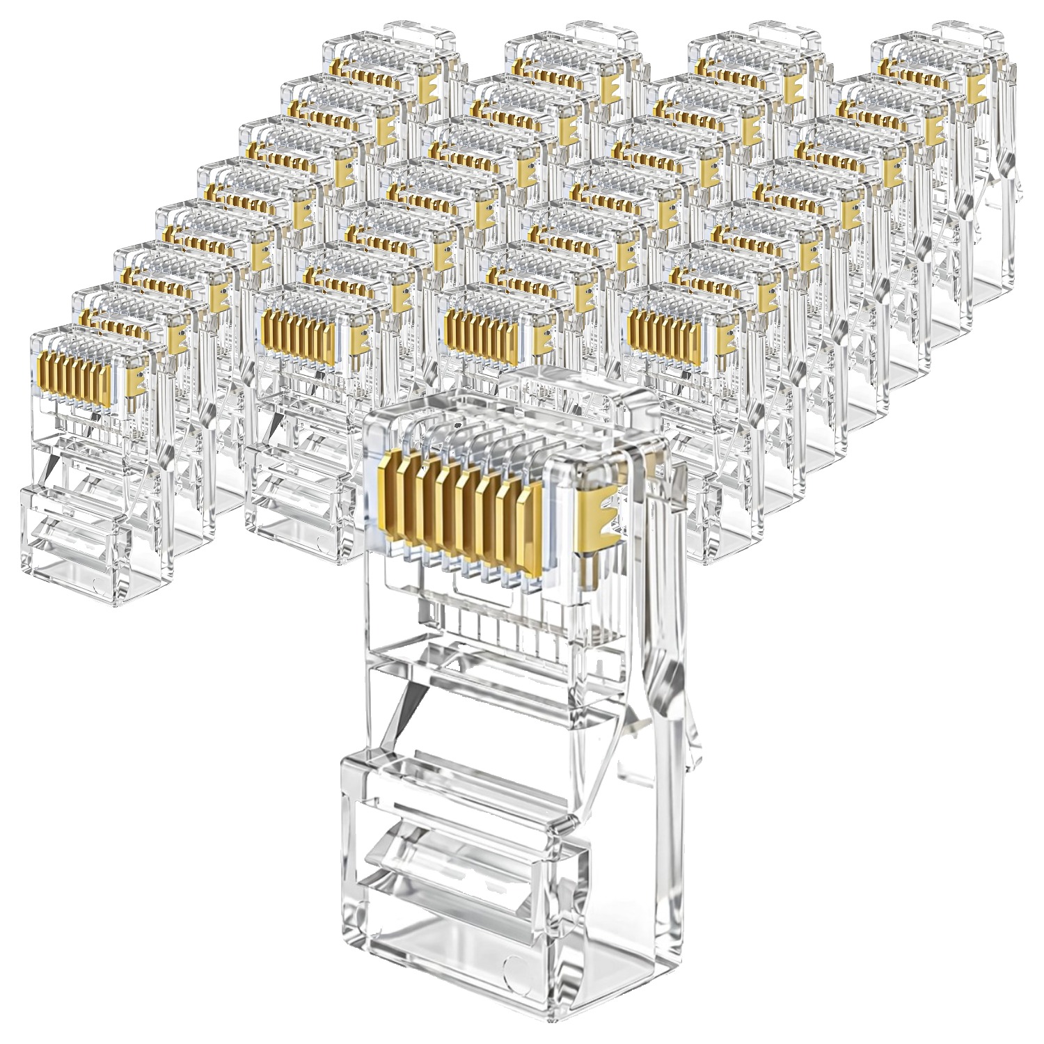 인네트워크 CAT.5E UTP 랜케이블 제작용 통과형 EZ 플러그 IN-5EPS, 투명, 100개, 22.5mm 4,850원