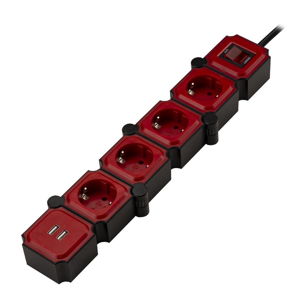 파워존 USB 테트리스 디자인 고용량 멀티탭 2구 3구 4구 5구 44,420원