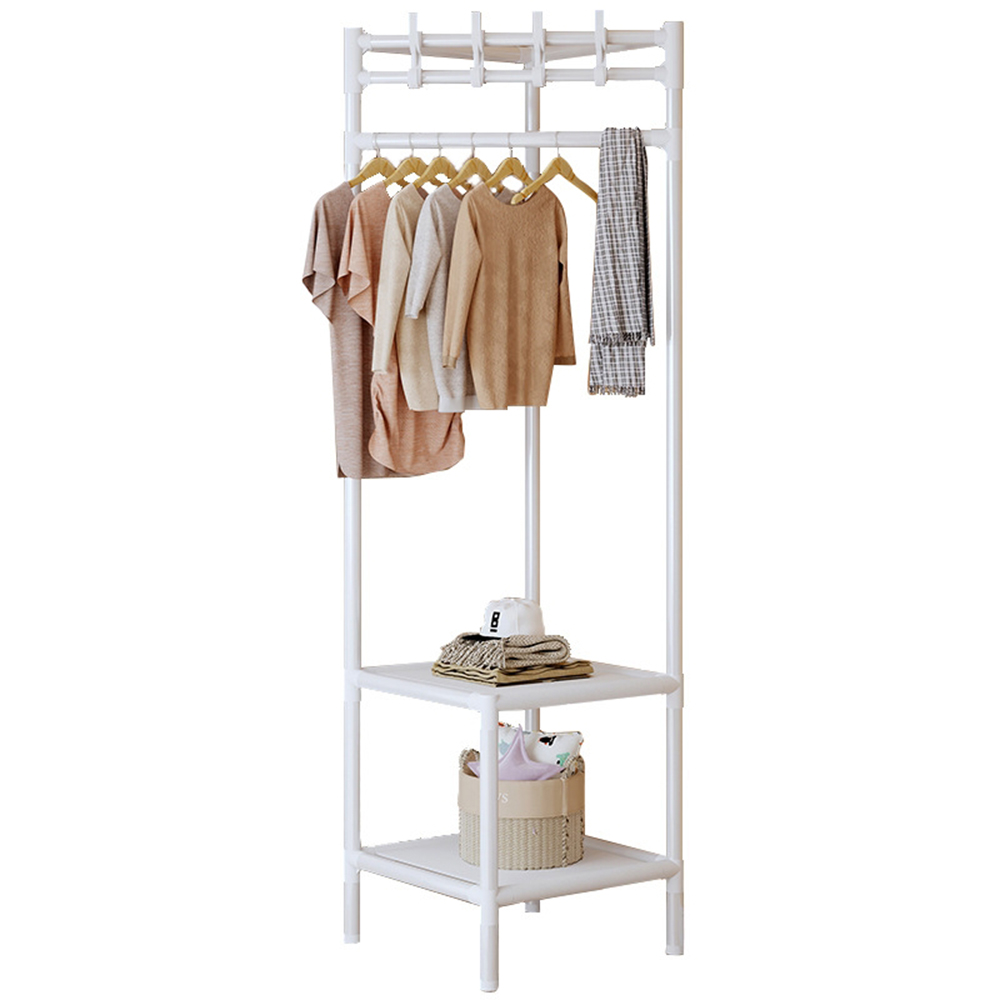 슈퍼인 2단식 스탠드옷걸이 하단 수납 대용량 코너행거 18,330원