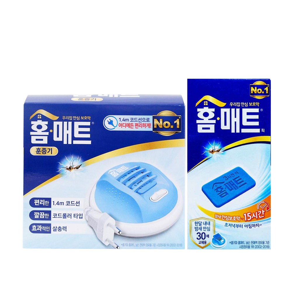 홈매트 코드롤러 훈증기1개 + 교체용 매트피 30매 1개 11,400원