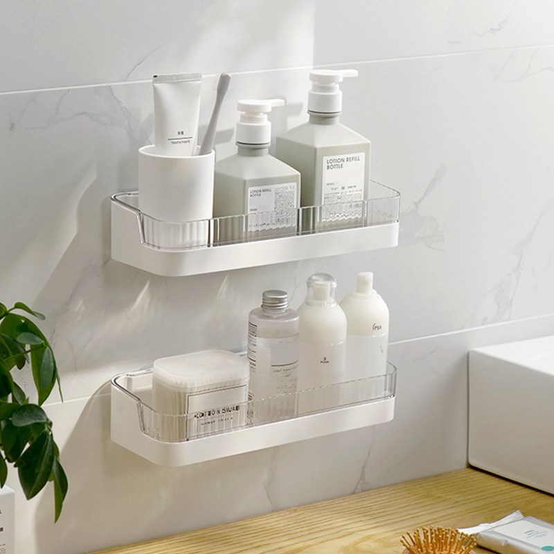 마벨인홈 공간정리 무타공 감성 욕실 주방 수납선반, 화이트투명, 2개 12,900원