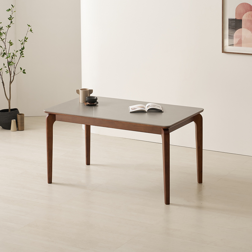 라로퍼니처 라인 1400 포세린 통 세라믹 4인 참죽나무 원목 식탁 세트 213,000원