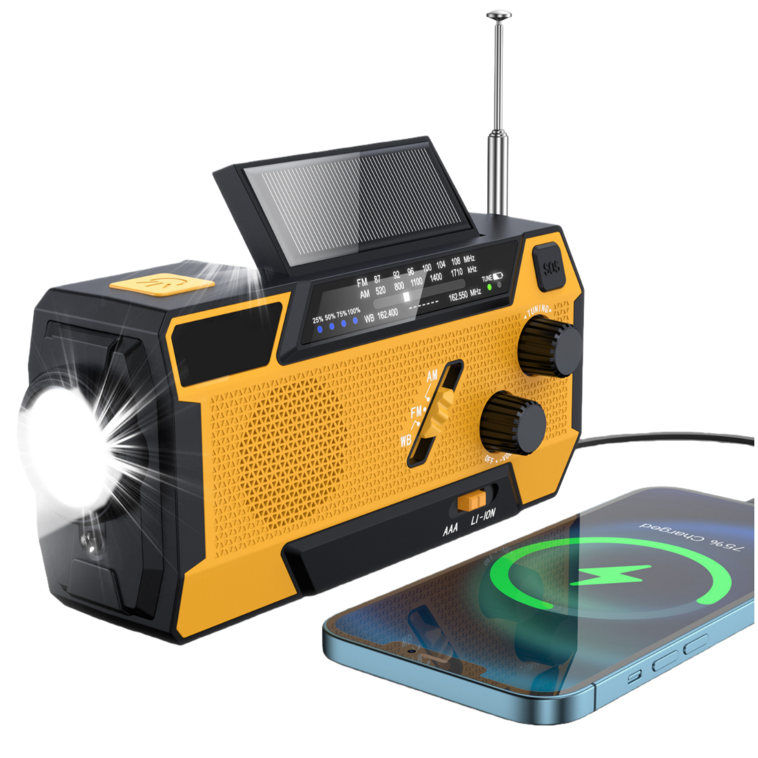 JENMV 휴대용라디오 비상라디오 수동충전 라디오 태양열 자가발전 라디오 FM AM NOAA 날씨 라디오 효도라디오 대용량 LED라이트 자체안테나 재난방지 라디오 36,900원