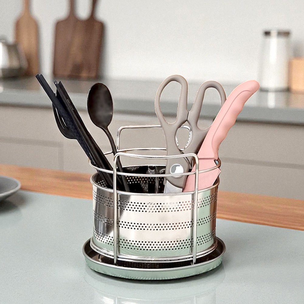 [DAMDA] 올스텐 304 물빠짐 수저통 2구 4구, 1개, 타원형 2구 8,900원