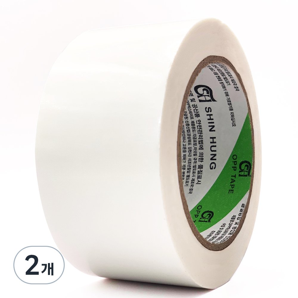 신흥테이프 박스 테이프 흰색 80m, 2개 7,000원