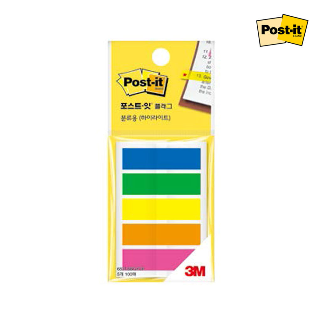 3M 포스트잇 플래그 분류용 하이라이트 인덱스테이프 683T-5BGYO 5색 3,120원