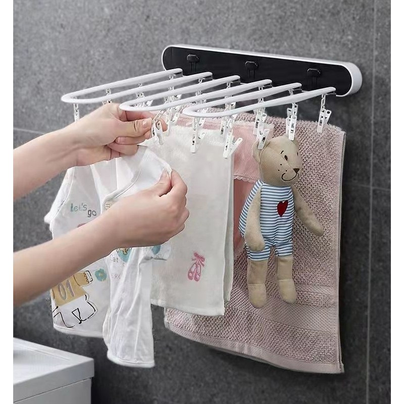 마벨인홈 무타공 접착 접이식 빨래 양말 속옷 수건 건조대, 블랙, 1개 9,900원