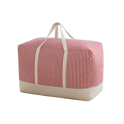 파라다이소 도트 스트라이프 린넨면 이불보관 토트 수납가방 L 8,370원