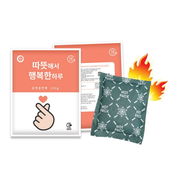 국내산  손하트 행복 뉴포켓용핫팩 100g 30EA 14,900원