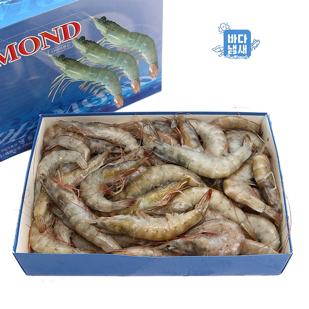 다이아몬드 에콰도르새우 2kg  냉동새우 30/40사이즈 약70마리통새우 59,950원