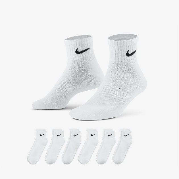 나이키 에브리데이 쿠션 트레이닝 앵클 샥스 스포츠 중목 양말(2세트 6켤레), 화이트 22,800원