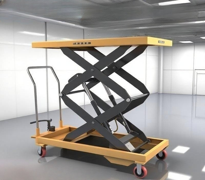 TCC글로벌 이동식 수동 유압 리프팅 플랫폼 소형 전동 리프트 작업대, 1개, 1t 1.7m 1200x600 893,700원