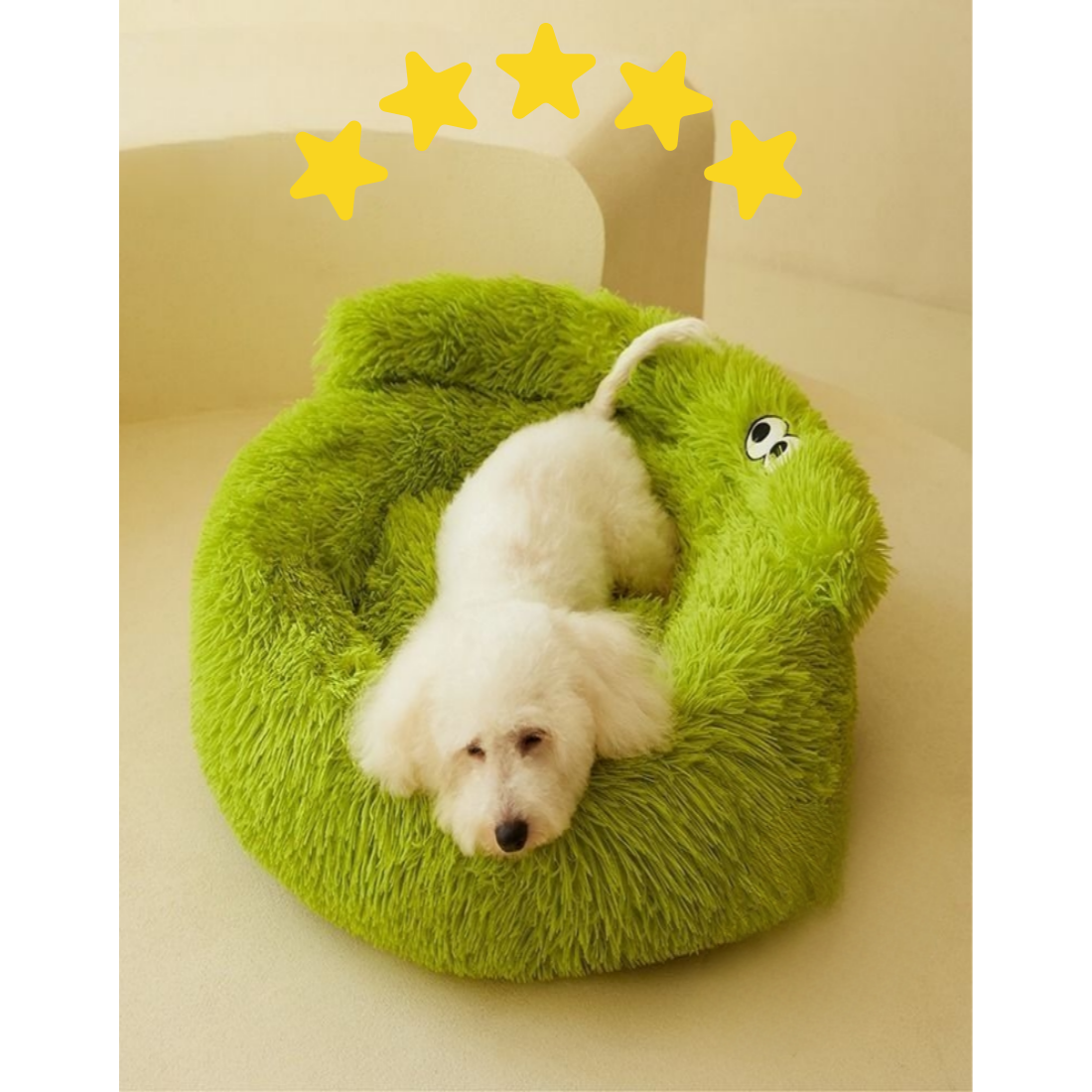 다있어유 혼자 있는 아이를 위한 선물 엄마품속 프리미엄 둥지 도넛 고양이 강아지 방석, 1개, 포레스트 그린(녹색), 현재가 22,900원