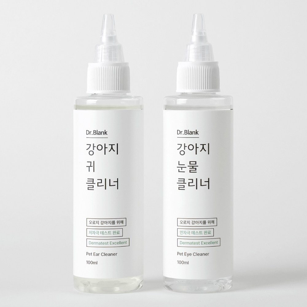 닥터블랭크 저자극 강아지 귀클리너 100ml 1개 + 눈물클리너 100ml 1개 세트 21,900원
