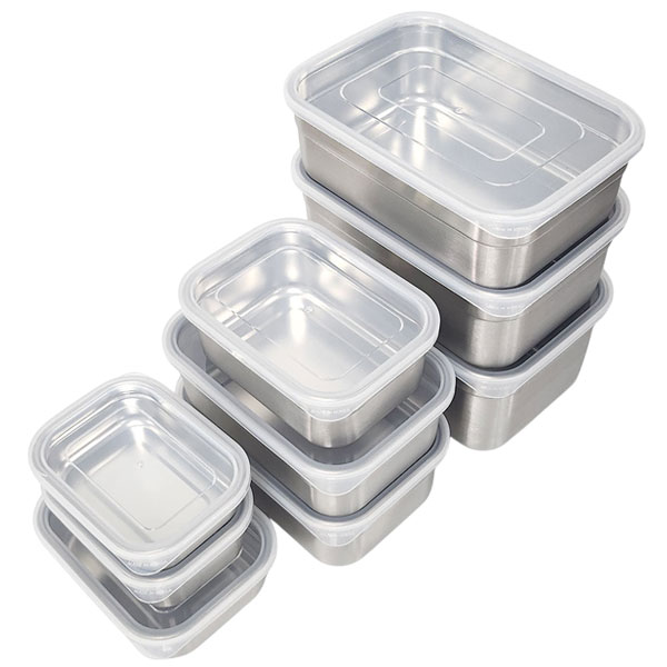 올품락 포스코 STS304 열고닫기 편리한 이지씰 스텐밀폐용기 9종세트, 1호~9호, 1세트 99,000원