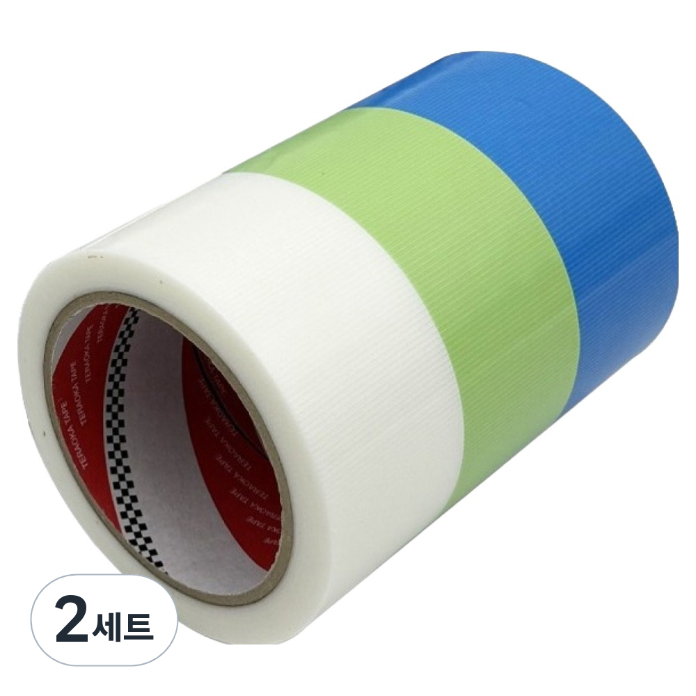 테라오카 4100 이지컷 보양테이프 투명+초록+파랑 세트 50mmx25m 33,000원