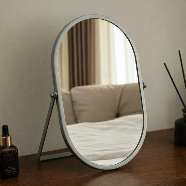 맙소샵 타원형 모던 메탈릭 오브제 탁상거울 소 HR2595 11,400원
