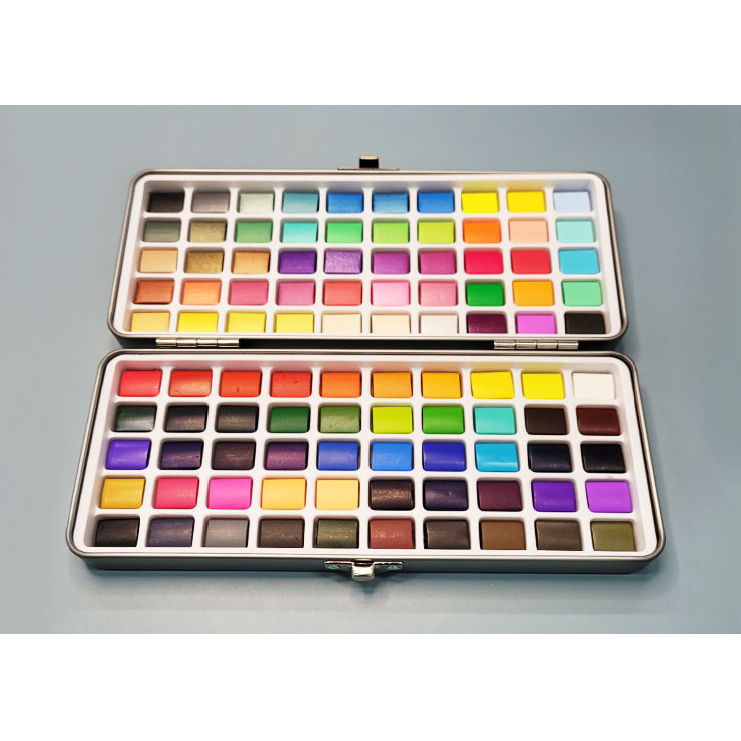 아클라 고체 수채화물감 100색 틴케이스 수채화키트 워터브러쉬 고체물감세트 고체물감 인터넷화방 29,000원