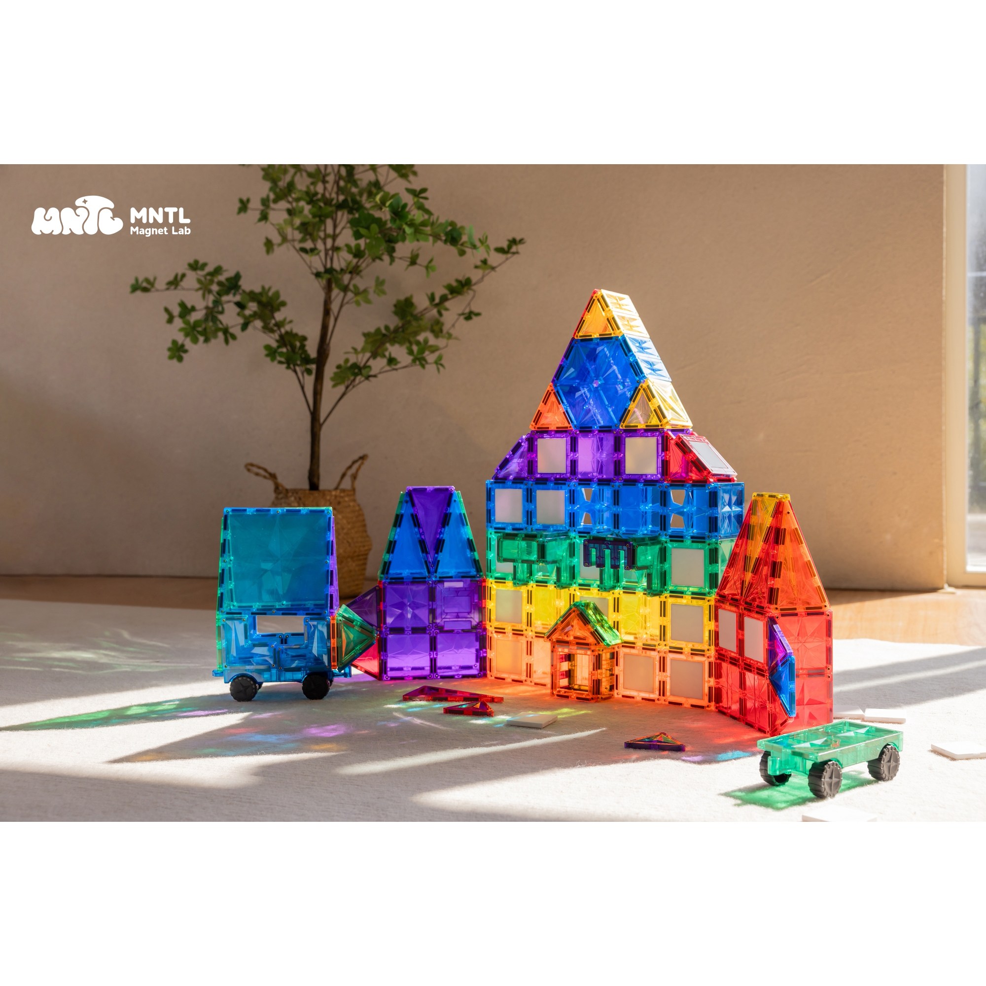 비컴비 MNTL 스타 맥타일즈 108pcs (클래식 컬러) 자석 블럭 교구 소근육발달 색감놀이 창의력 장난감, 1개 104,500원