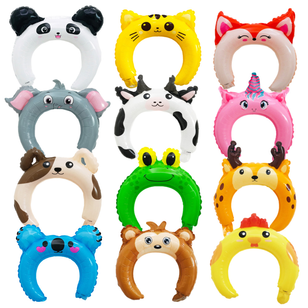 스마일파티 동물 머리띠 헤어밴드 풍선, 1세트, 12종 8,000원