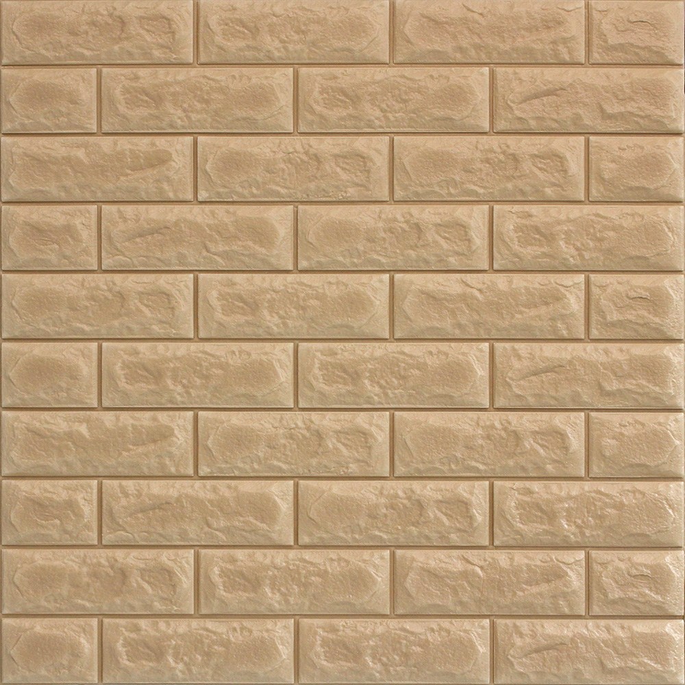 파벽돌 폼블럭 71x77cm 스티커 접착식 붙이는 단열벽지, 크림베이지, 12개 53,600원