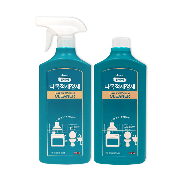 하비비 기름때제거 다목적 세정제 주방 다목적 클리너 싱크대 후드 찌든때 올인원, 750ml, 2개 7,890원
