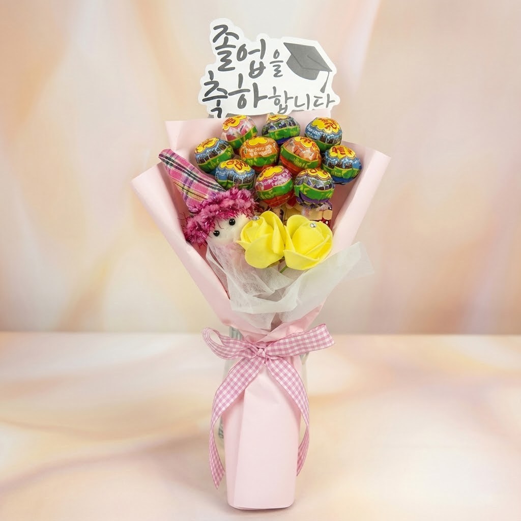 캔디꼬깔 인형 화이트데이선물 사탕 꽃다발 9,900원