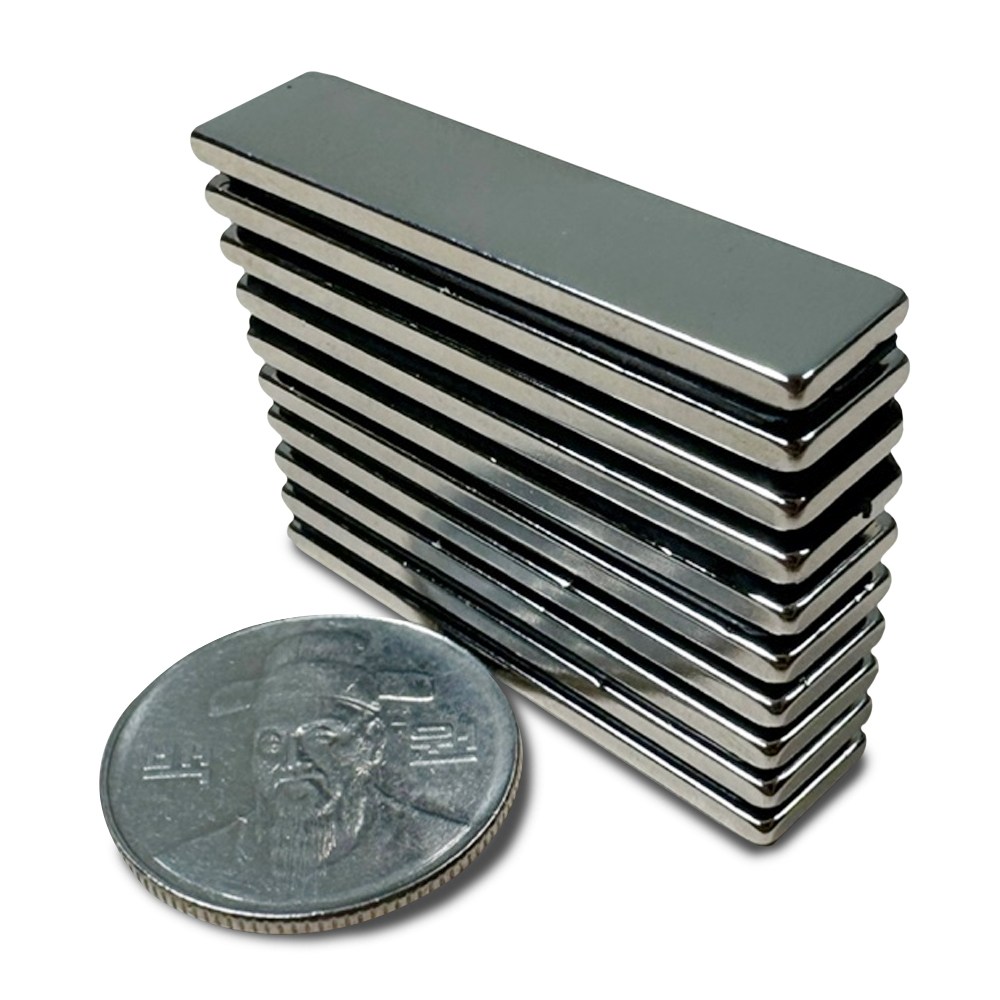 40*10*2 네오디움 사각자석 NS 지름 40mm x 10mm x 2mm [니즈] 13,900원