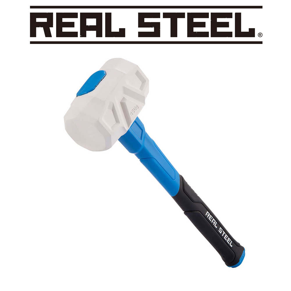 리얼스틸 고무망치 16OZ 고무말렛 흰색 해머 미끄럼방지손잡이 타이어교체 가죽공예 판금, 1개 9,580원