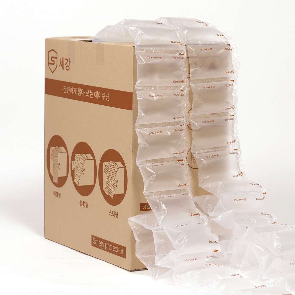 (국내최다용량)[세강 뽑아쓰는 블록형 에어쿠션4종] 에어캡 에어필로우 택배포장 뽁뽁이 포장완충재 두께20um 20X10cm 20X13cm 20X15cm 20X20cm 19,900원