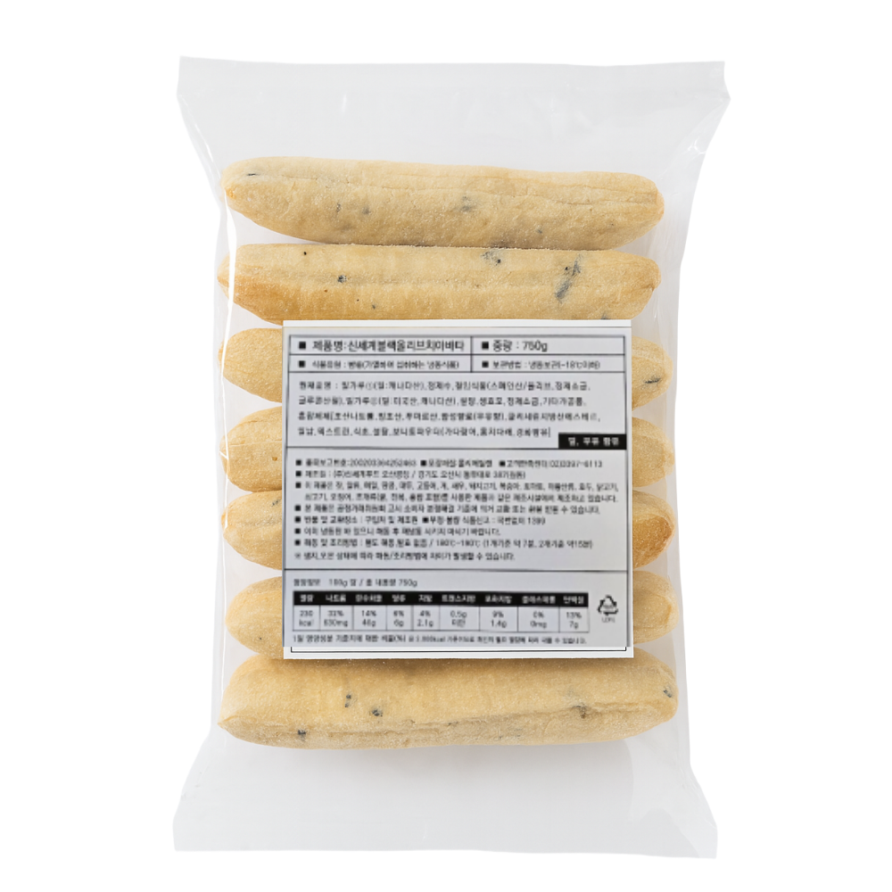 신세계푸드 블랙올리브 치아바타(가정소용량), 1개, 750g 14,400원