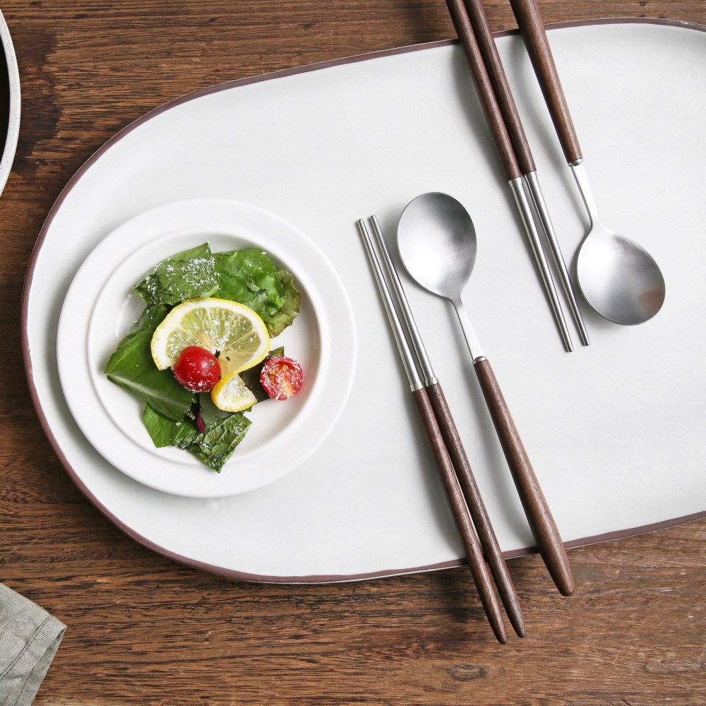 벨류세라믹 디니스 월넛 우드 (4인수저세트) 46,000원