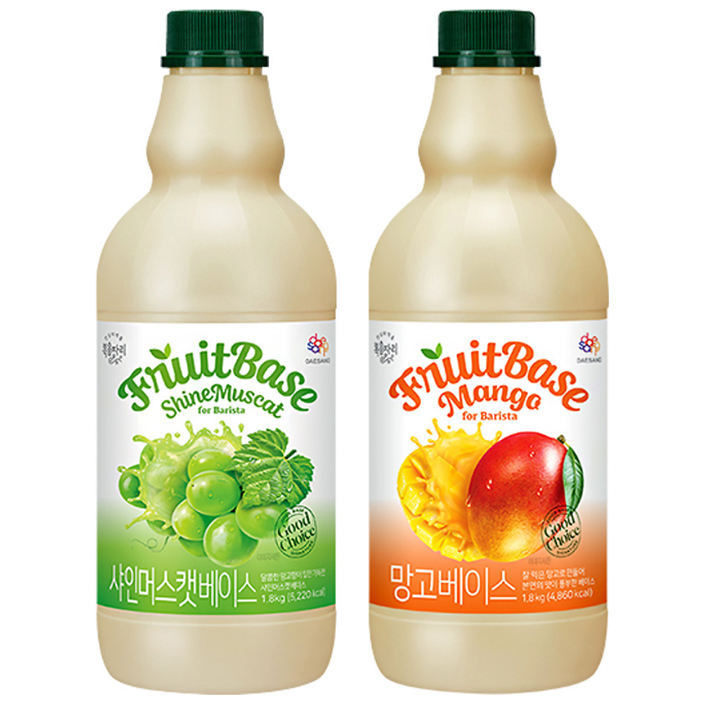 복음자리 베이스 1.8kg 2개 (샤인머스캣 +망고) 38,500원