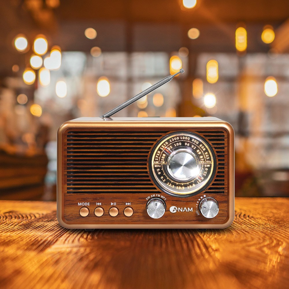 아남 R50 레트로 아날로그 블루투스 라디오 효도 휴대용 어르신 트로트 캠핑 스피커 33,900원