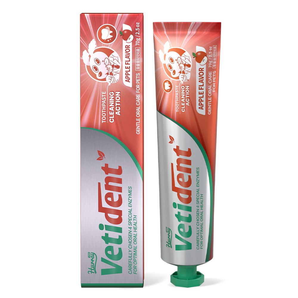 허레이 프로 베티덴트 바르는 치약 강아지 고양이 겔타입 입냄새 치석 효소 잇몸염증 제거 사과향, 1개, 70g 13,500원