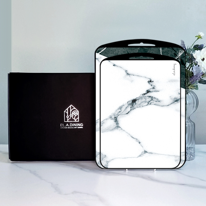 엘라다이닝 칼집에 강한 양면 TPU 도마 선물세트, 마블M+마블L+미니엽서+포장박스, 1세트 69,900원