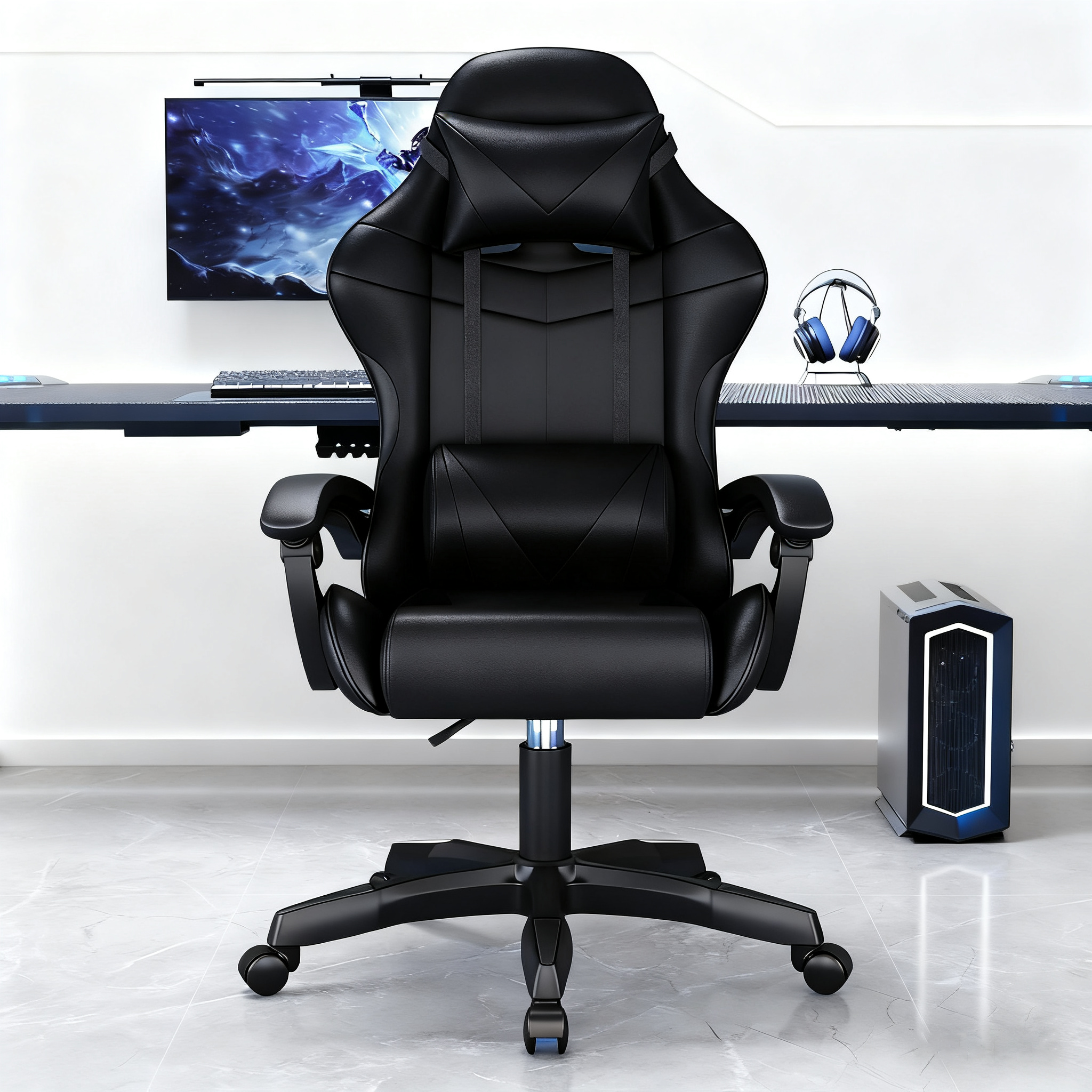 발받침 포함 각도 조절 가능 게이밍의자 회전 컴포트 컴퓨터 의자 승강 가능한 사무실 의자 46,800원