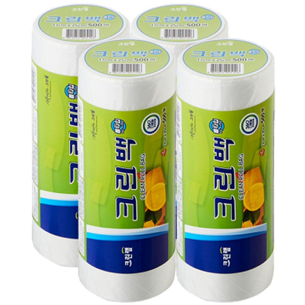 크린랩 롤백 (미니) 17x25cm 500매 x 4개 위생봉투, 4개, 500개, 소(S) 34,000원