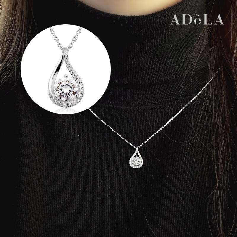 [아델라주얼리]모이사나이트 엑설런트등급 정품 GRA 보증서 제공 목걸이 1캐럿 10부 데일리 다이아 럭셔리 물방울 51,300원