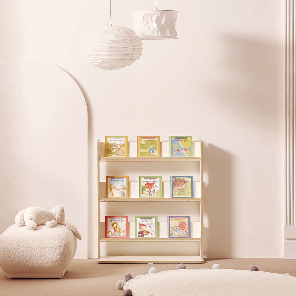 소르니아 아동용 토니 800 틸팅 전면 책장, 아이보리, 4단 95,630원