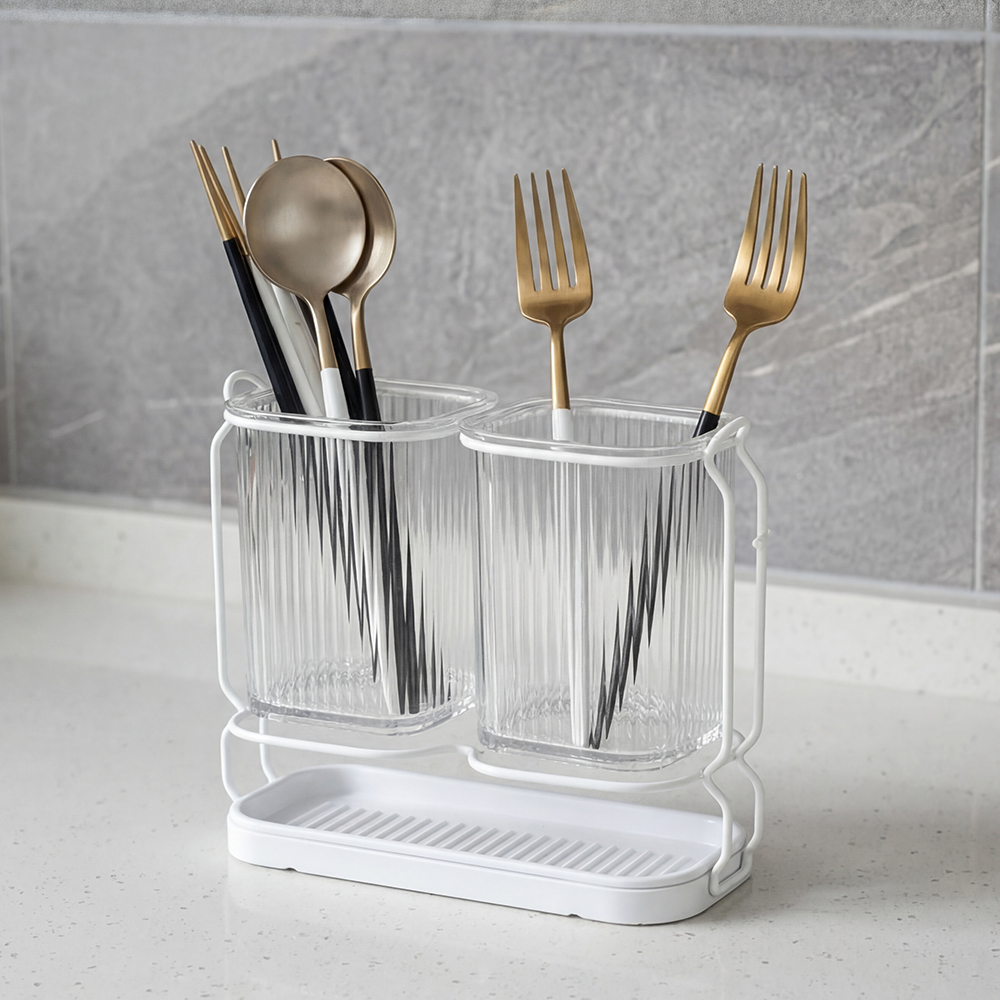 마메 물빠짐 심플 2구 수저통 5,900원