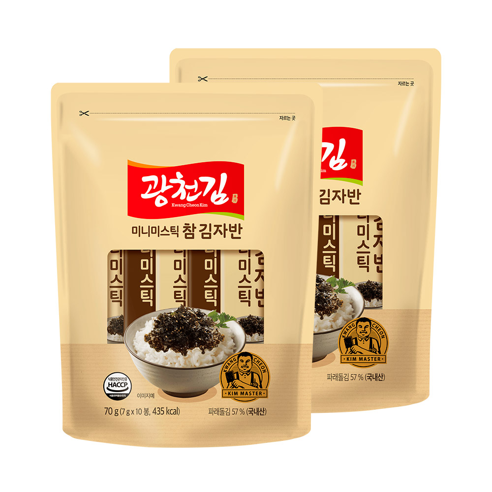 광천김 참 미니미스틱 김자반, 70g, 2개 10,890원
