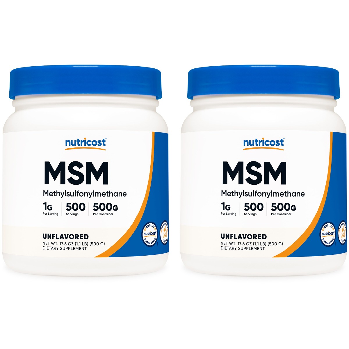 Nutricost MSM 뉴트리코스트 식이유황 500g 2팩, 500g, 2개 48,800원