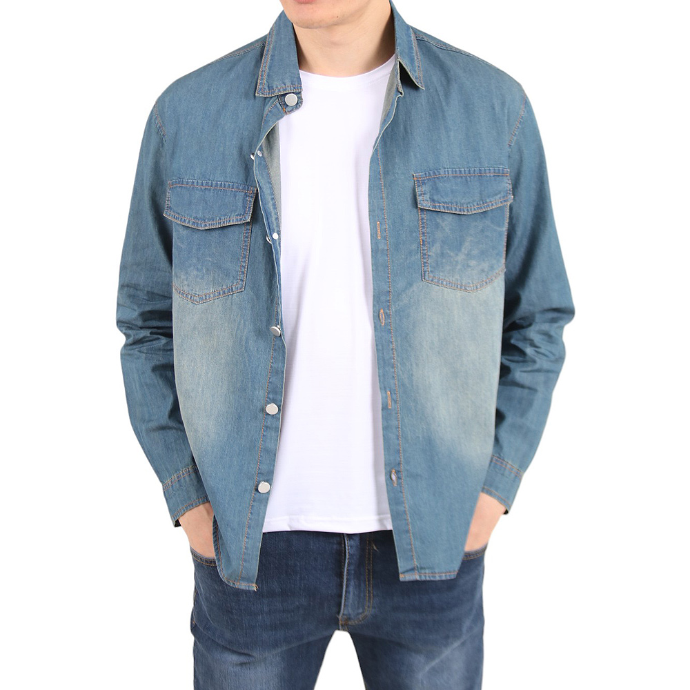 남성용 시원하고 가벼운 워싱 청 남방 셔츠 YXCC115 19,530원