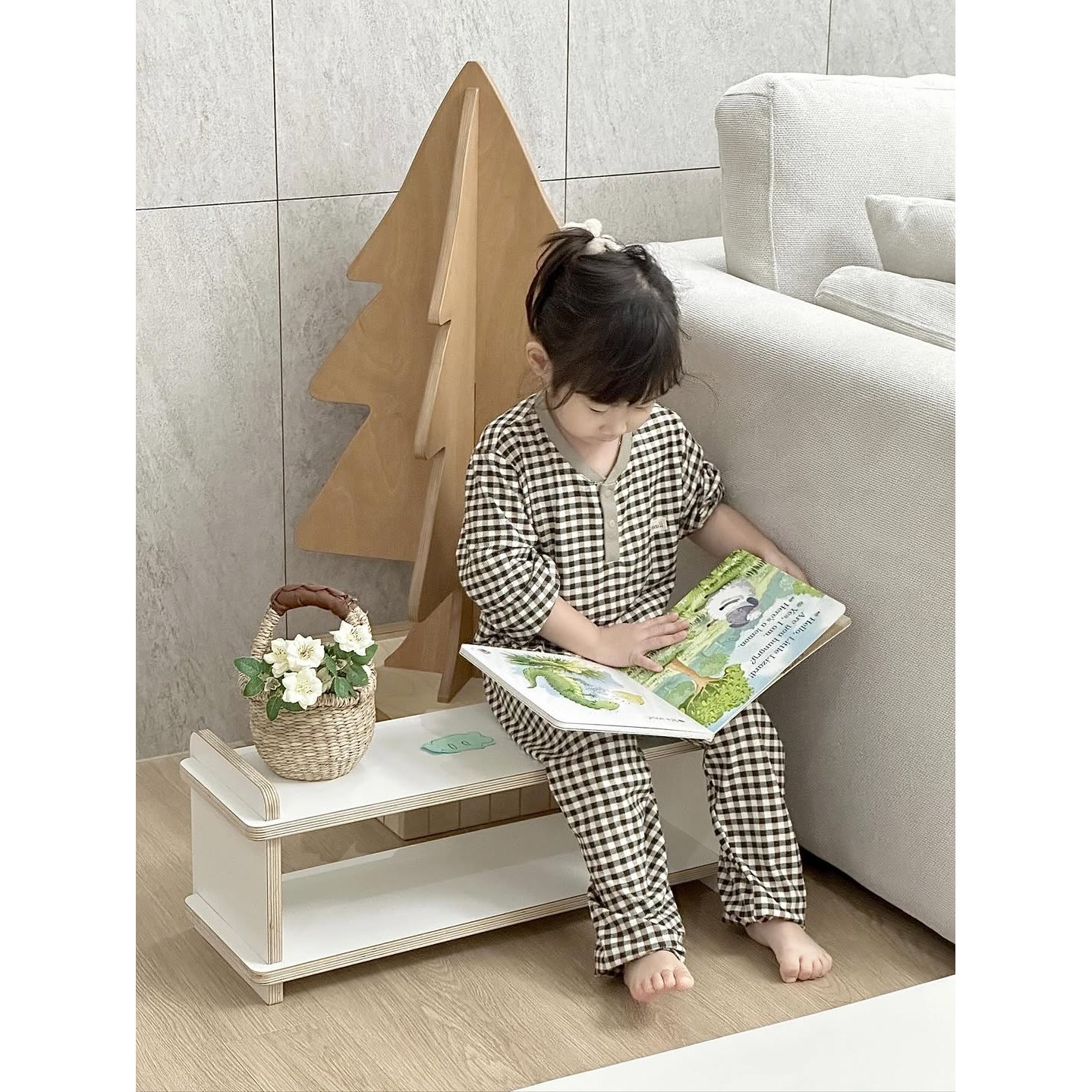 아이존 국내제작 현관 신발장 원목 유아 수납장 교구장 슈벤치, 2단, 화이트 32,000원