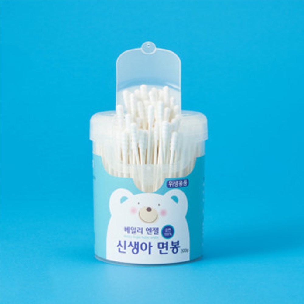 베일리 신생아 아기면봉 - 무형광/순면 100%/위생 대용량, 300개입 9,900원