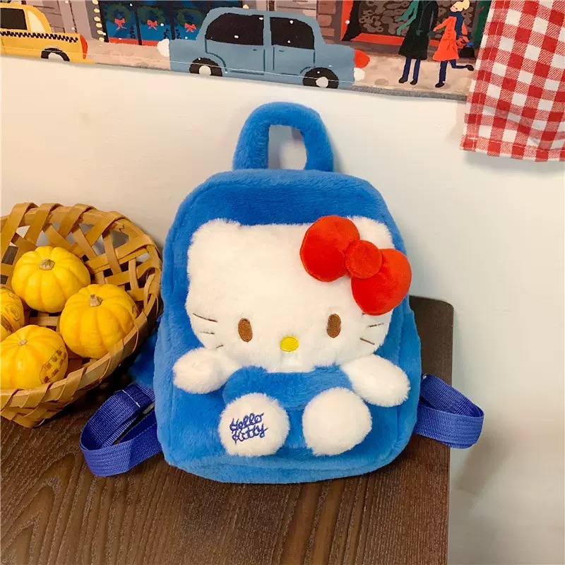 NEW 산리오 인기있는 캐릭터 헬로키티 백팩 인형 보들보들 털가방 16,500원