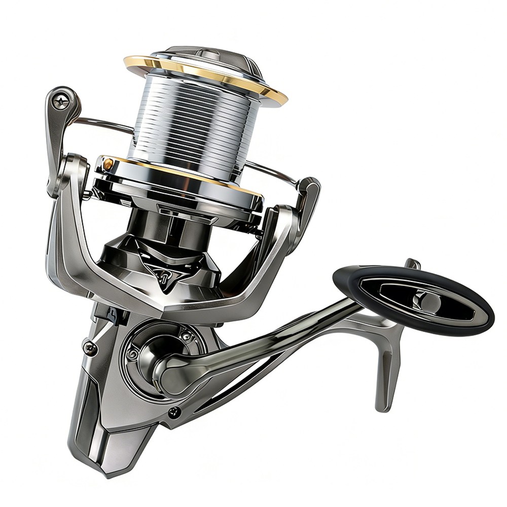 NGK-II 헤비듀티 스피닝 릴 6+1BB, 백래시 제로, 4.8:1 기어비, CNC 금속 스풀/핸들, 대물 낚시용 25kg 강력 드래그, 실버, NGK-II 10000 46,900원